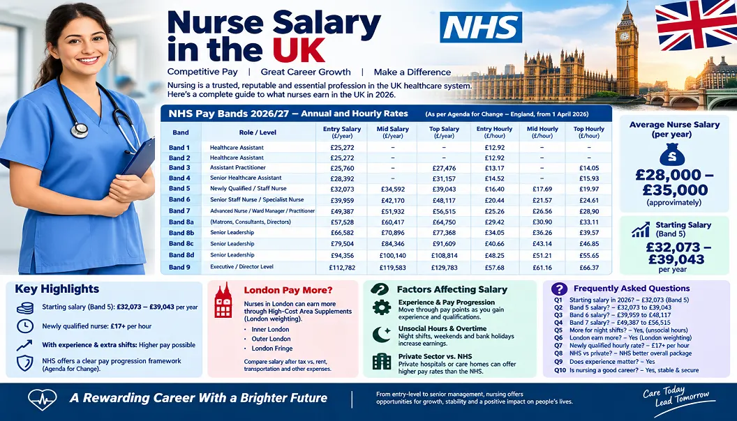 Nurse salary UK